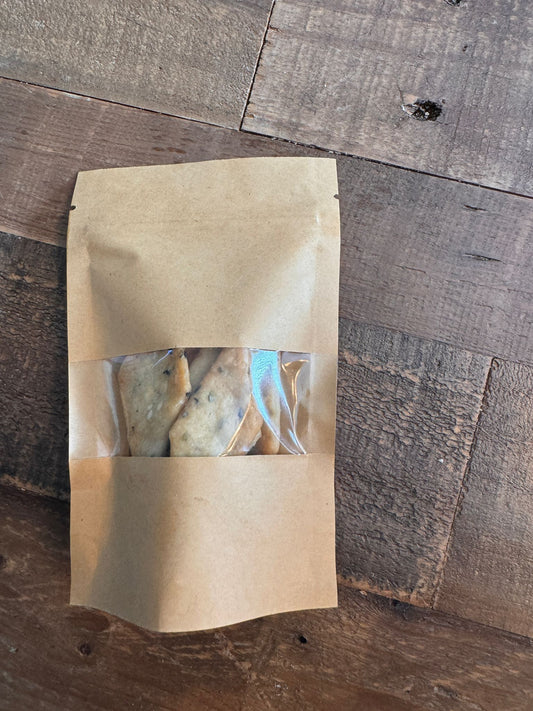 Golden sourdough discard crackers