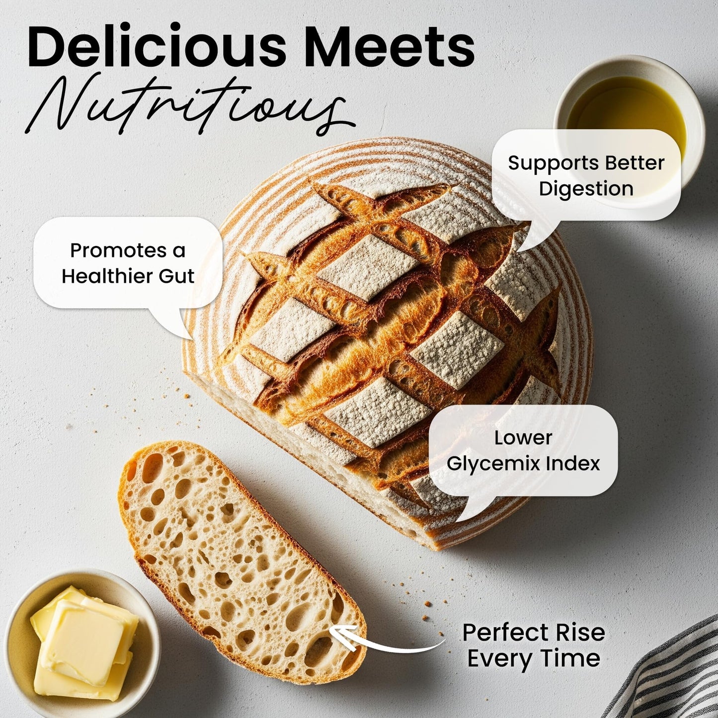ERNEY Dehydrated Organic Whole Wheat Sourdough Starter for Bread Making - Perfect Rise Organic Whole Wheat Sourdough Bread Flour with Instruction - Versatile Homemade Pastry Flour Perfect for Artisan Loaf Pizza Muffins - 1 pack