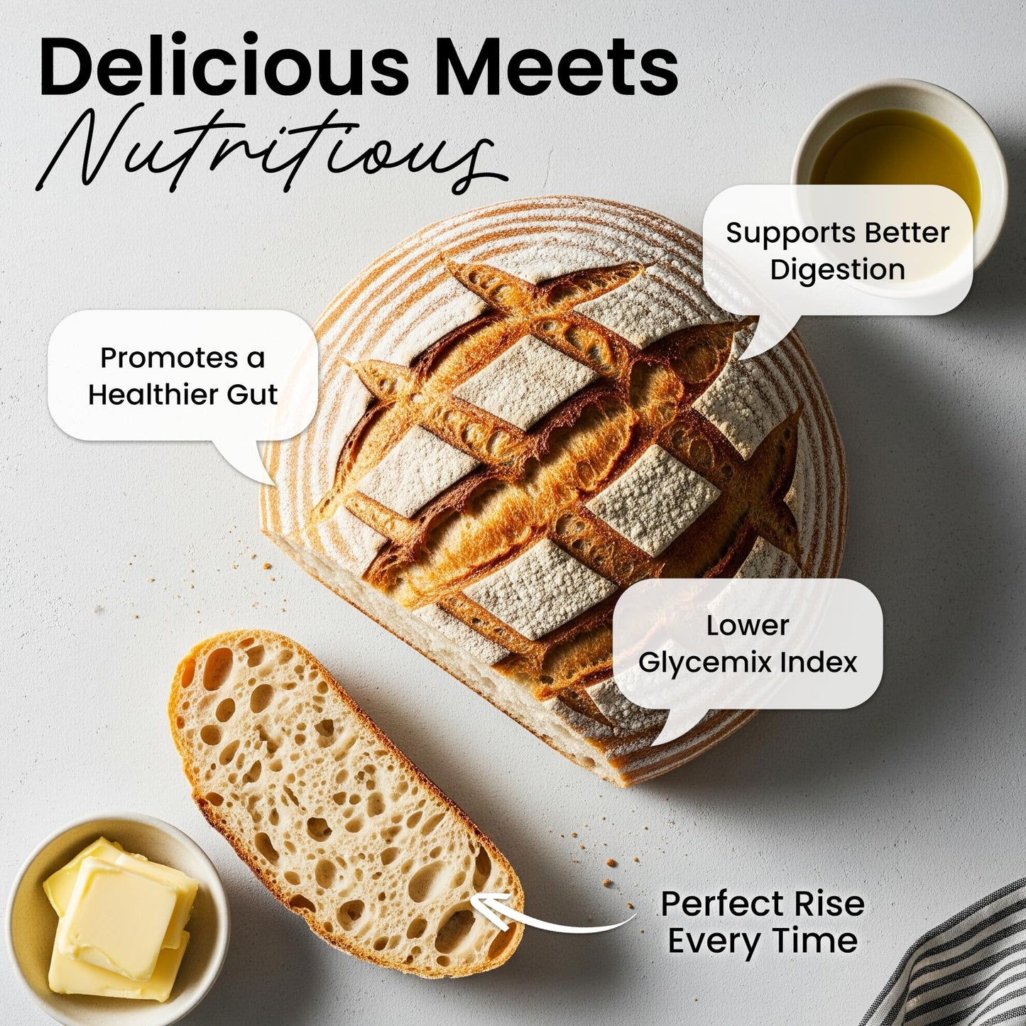 ERNEY Dehydrated Sourdough Starter for Bread Making - Perfect Rise Organic Sourdough Bread Flour with Instruction - Versatile Homemade Pastry Flour Perfect for Artisan Loaf Pizza Muffins - 1 pack