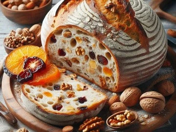 Sourdough with Nuts and Dried Fruits Bread