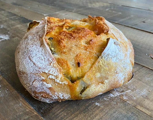 Cheddar and Jalapeño Sourdough Bread